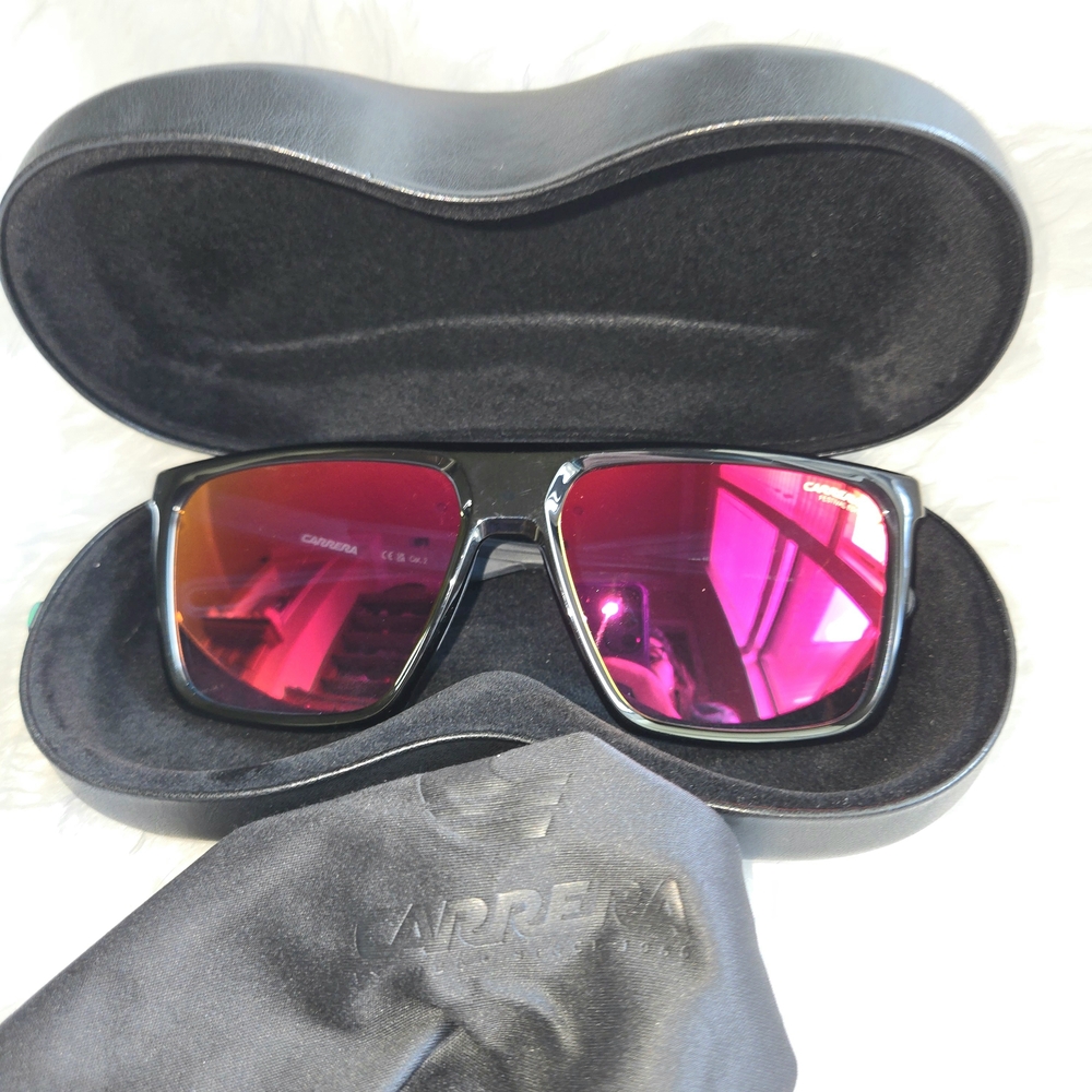 Carrera Unisex Women's Sunglasses Rare Blue Shaded Red Lense Festival Edition